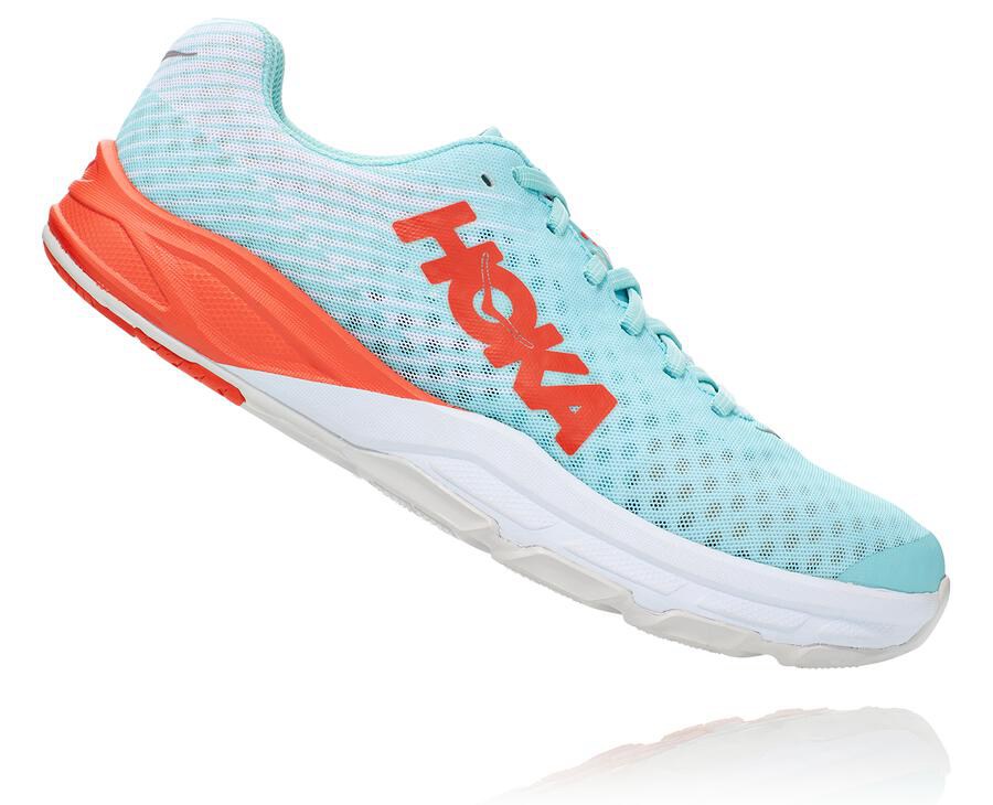 Running Shoes Womens - Hoka One One EVO Carbon Rocket - Blue - NHGAYCQ-90